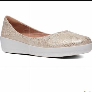 FitFlop Varya Flower Embossed Ballerina Flat